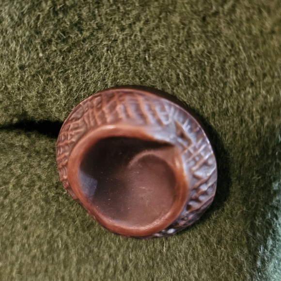 Vintage 60s Surrella by Diane coat, olive green wool coat with real fur collar - Picture 6 of 6